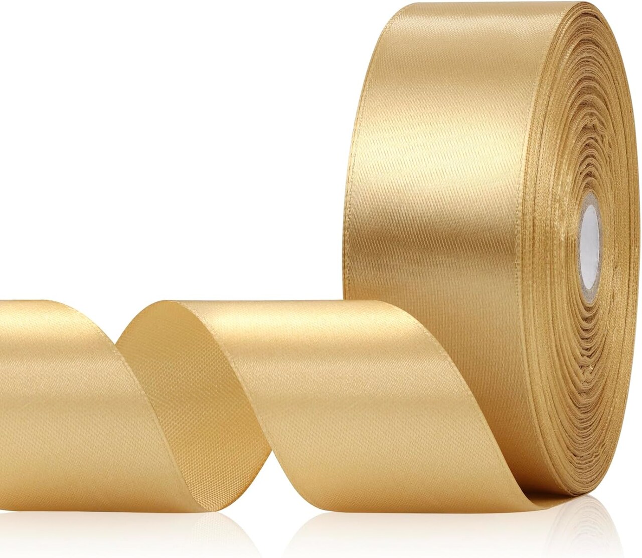 Champagne Gold Ribbon - 1-1/2 Inch x 60 Yards (Champagne Gold)